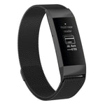 Stainless Steel Magnet Wrist Strap for FITBIT Charge 4 / 3，Small Size: 190x18mm, Size：190x18mm