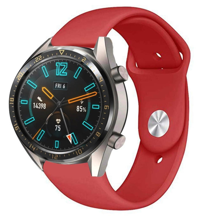 22mm For Huawei Watch GT2e GT2 46mm Monochrome Silicone Reverse Buckle Strap