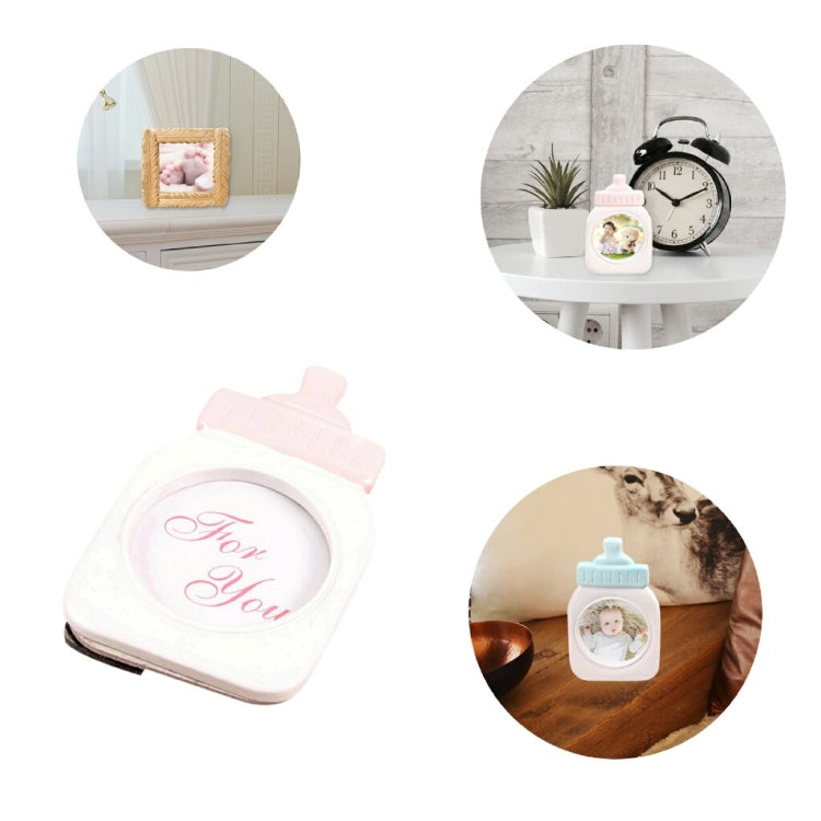 Baby Bottle Shape Plastic Photo Frame Square Photo Frame Decoration Home Decor