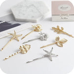 2 PCS Best Gift for Women Hair Clip Bright Hairpin Simple Hair Styling Accessories