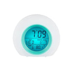 Round Color Light Gradient Alarm Clock Perpetual Calendar Clock, Round Color Light Clock