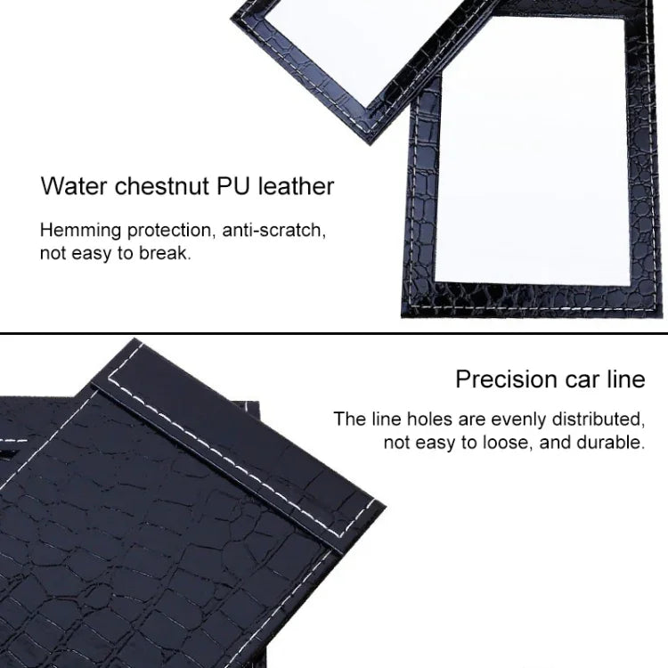 Square Stand Leather Make Up Mirror Alligator Pattern Portable Cosmetic Mirror, Black L 18x25.5x1.6CM, Black M15x20.5x1.6CM, Black S 12x17.5x1.6CM, Brown L 18x25.5x1.6CM, Brown M15x20.5x1.6CM, Brown S 12x17.5x1.6CM, Red L 18x25.5x1.6CM, Red M15x20.5x1....