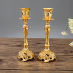 Two PCS/Set Sapphire Single Candle Light Dinner Candle Holder Decoration Wedding Candle Holder, 7.6X7.6X18.8cm