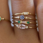 4 PCS Women Vintage Bohemian Crystal Zircon Ring Set, 6, 7, 8, 9, 5, 10