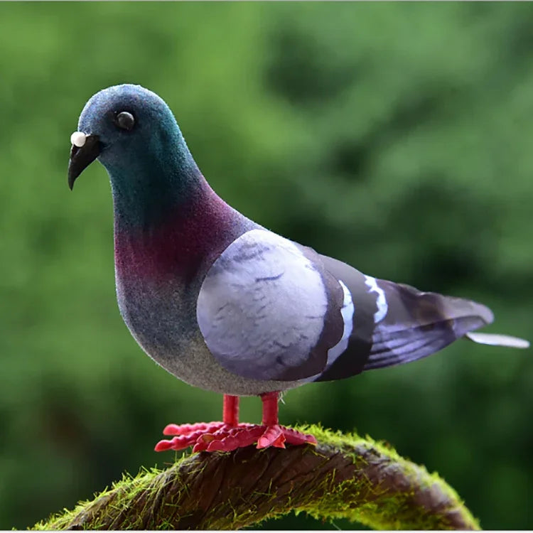 2 PCS Simulation Foam Pigeon Model Home Garden Ornament Miniature Decor, Foam Pigeon