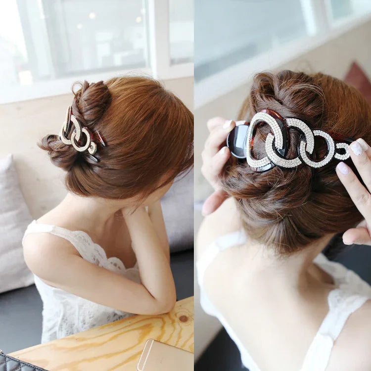 Rhinestone Hair Clip Hair Crabs Clamp Accessories Large Styling Tools Hair Accessories Women Hairpin