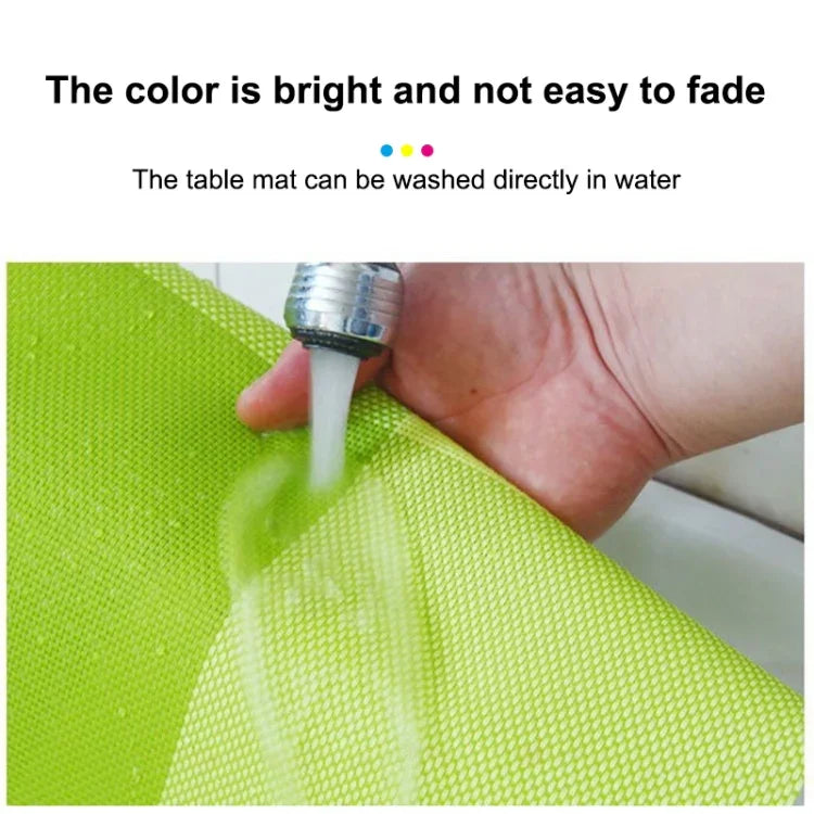 2 PCS Kitchen Dinning Table Placemat Napkins Heat Resistant PVC Stripe Mat Placemats Manteles Doilies Coaster Cup Pad