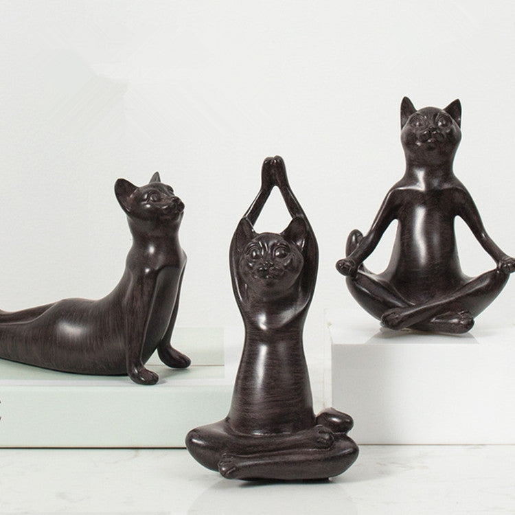 Yoga Cat Animal Figurine Home Decoration Crafts