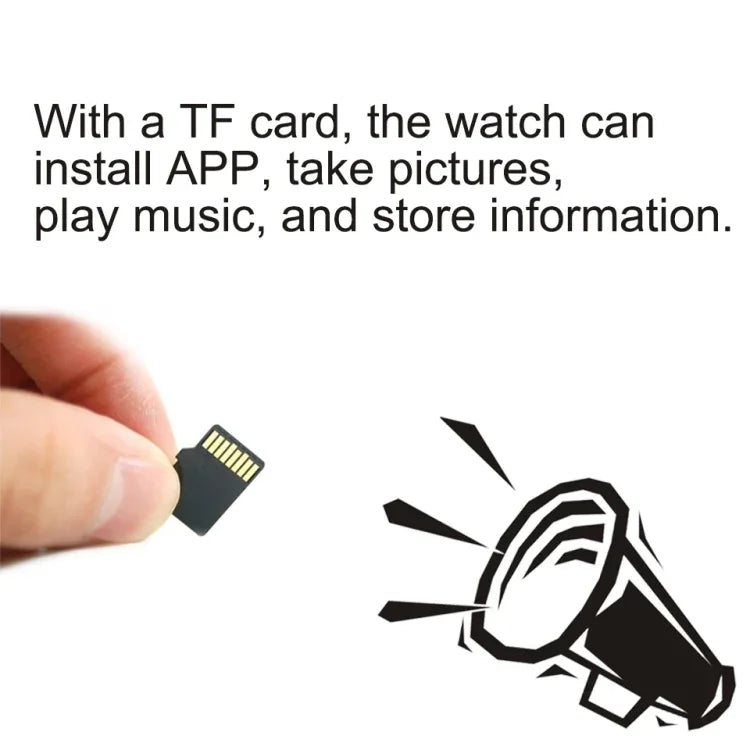 A1 1.54 inch IPS Screen Bluetooth Smart Watch Support Call Music Photography TF Card