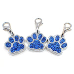 10 PCS Enamel Cat Dog  Bear Paw Prints Key Chain Jewelry Making