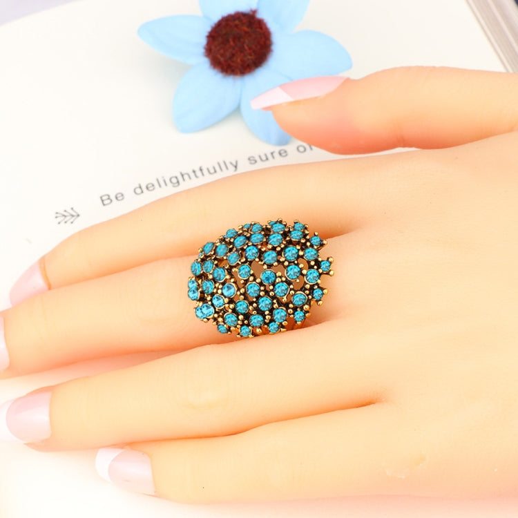 Women Charms Bohemia Jewelry Antique Resin Ethnic Rings, 7