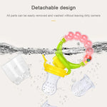 Baby Nipple Fresh Food Fruit Milk Feeding Bottles Learn Feeding Drinking Handle Teething Pacifier with Bell, S