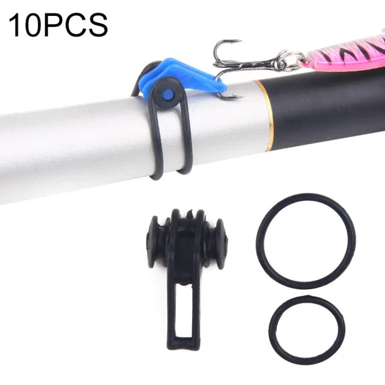 10 PCS/Bag Plastic Fishing Hook Keeper for Fishing Rod Pole Fishing Lures Bait  Safety Holder Fishing Tackle, Red, Purple, Black, Blue, Yellow, Pink, Orange, Green