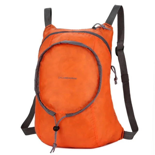 Nylon Waterproof Collapsible Backpack Women Men Travel Portable Comfort Lightweight Storage Folding Bag