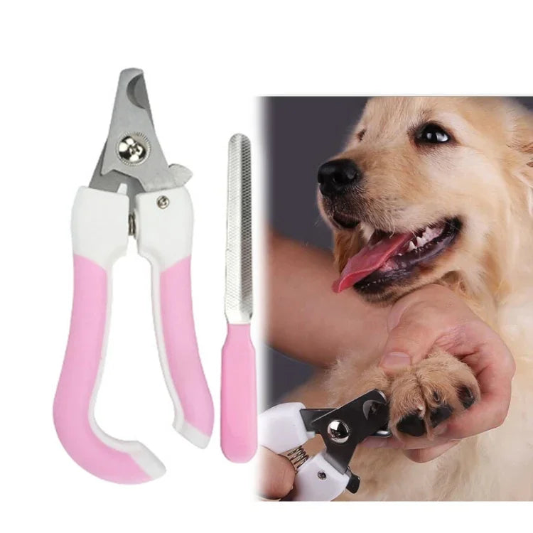 Two-piece Pet Toe Stainless Steel Cat and Dog Nail Clipper Filee, S, L