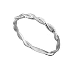 Woman Classical Cubic Zirconia Twist Shape Ring, sliver, gold, rose gold
