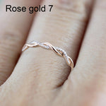 Woman Classical Cubic Zirconia Twist Shape Ring, sliver, gold, rose gold