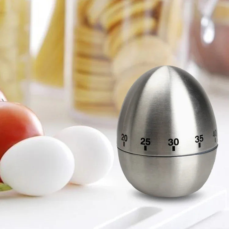 Mechanical Egg Kitchen Cooking Timer Alarm 60 Minutes Stainless Steel  Kitchen Tools, Mechanical Egg Timer