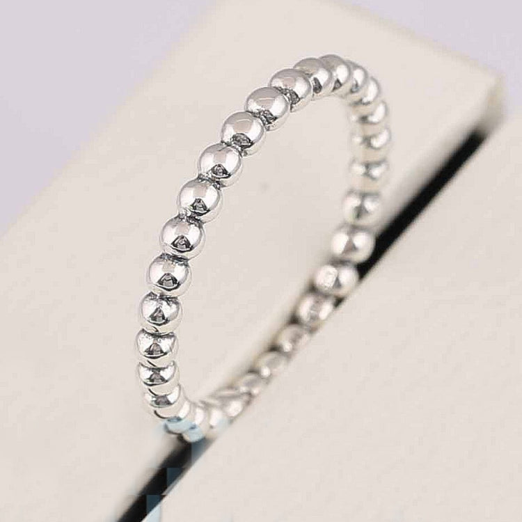 Women Fashion Charms Beads Ring Jewelry, 925 silver