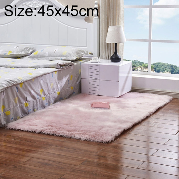 Luxury Rectangle Square Soft Artificial Wool Sheepskin Fluffy Rug Fur Carpet, 80x180cm, 45x45cm, 100x180cm, 55x55cm