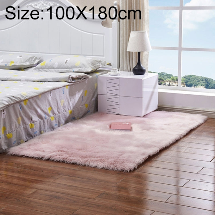 Luxury Rectangle Square Soft Artificial Wool Sheepskin Fluffy Rug Fur Carpet, 80x180cm, 45x45cm, 100x180cm, 55x55cm