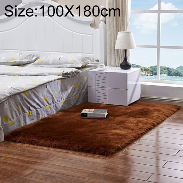 Luxury Rectangle Square Soft Artificial Wool Sheepskin Fluffy Rug Fur Carpet, 80x180cm, 45x45cm, 100x180cm, 55x55cm