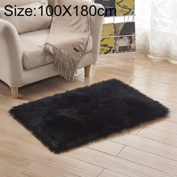 Luxury Rectangle Square Soft Artificial Wool Sheepskin Fluffy Rug Fur Carpet, 80x180cm, 45x45cm, 100x180cm, 55x55cm