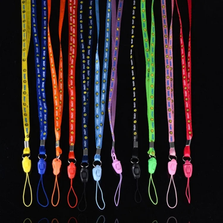 100 PCS Smiling Face Lanyards for ID Card Working Card Badge, Working Card Badge