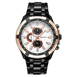 CURREN 8023 Men Stainless Steel Analog Sport Quartz Watch, White case white face, Silver case gold face, Silver case gold ring black face, Black case white face, Black case black face, Black case gold ring white face, Black case gold face              ...
