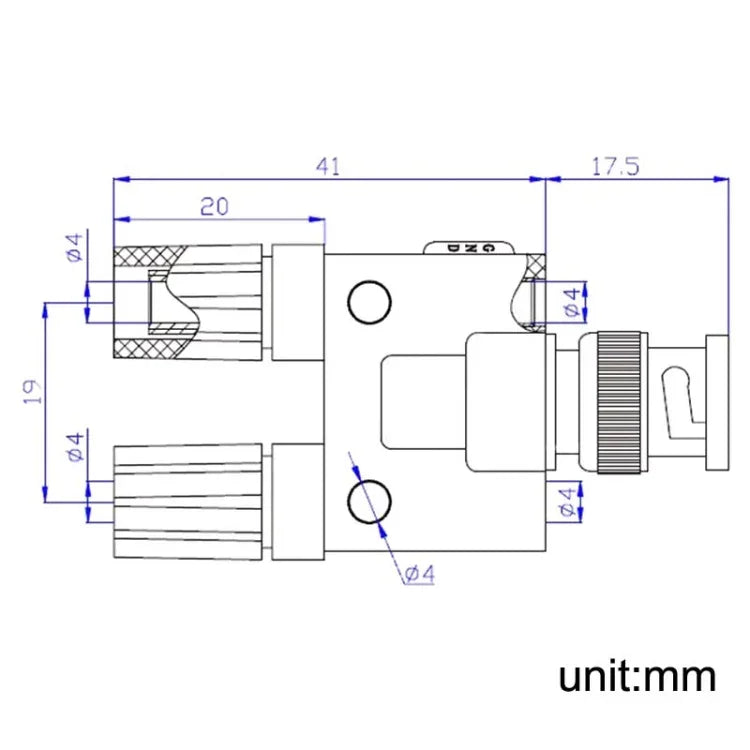5pcs BNC Male Plug To Two Banana Jack Female Connector RF Adapter, BNC Male to Two Banana Female