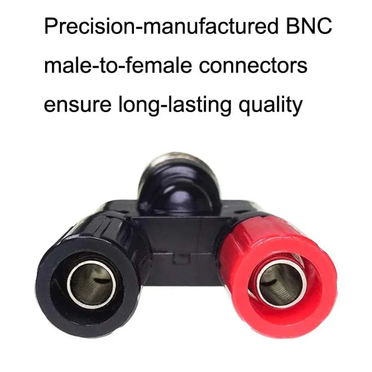 5pcs BNC Male Plug To Two Banana Jack Female Connector RF Adapter, BNC Male to Two Banana Female