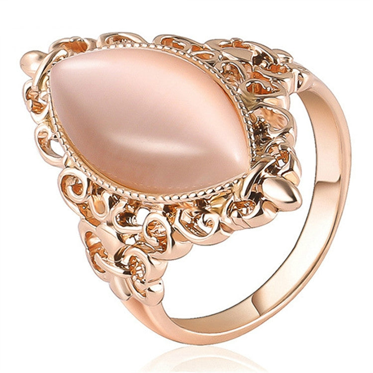 Women Vintage Ethnic Style Waterdrops Opal Oval Ring, 6, 8, 9