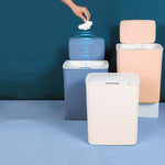 Fully-automatic with Lip Covered Household Living Room Kitchen Bathroom Intelligent Induction Trash Can, Charged Type
