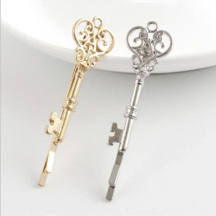 Vintage Ladies Hairpin Mini Key Hairpin Word Clip Gair Accessories
