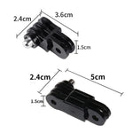TELESIN Screw Adapter Adjustment Arm For GoPro Hero12 Black / Hero11/10 /9 /8 /7 /6 /5, Insta360 Ace / Ace Pro, DJI Osmo Action 4 and Other Action Cameras, Same Direction Long Adapter, Same Direction Short Adapter, Different Direction Long Adapter