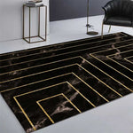 Marble Texture Square Lines Carpets Rugs For Home Living Room, 40x60cm, 45x75cm, 60x90cm, 40x120cm, 80x120cm, 80x160cm, 100x160cm, 120x160cm, 150x200cm, 160x230cm