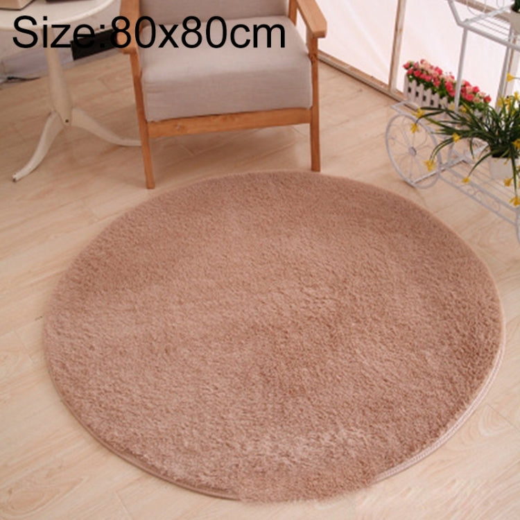 KSolid Round Carpet Soft Fleece Mat Anti-Slip Area Rug Kids Bedroom Door Mats, Diameter: 80cm, Diameter: 100cm, Diameter: 120cm