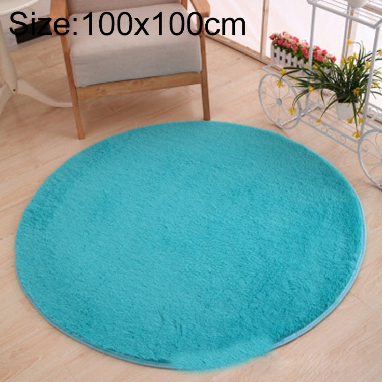 KSolid Round Carpet Soft Fleece Mat Anti-Slip Area Rug Kids Bedroom Door Mats, Diameter: 80cm, Diameter: 100cm, Diameter: 120cm