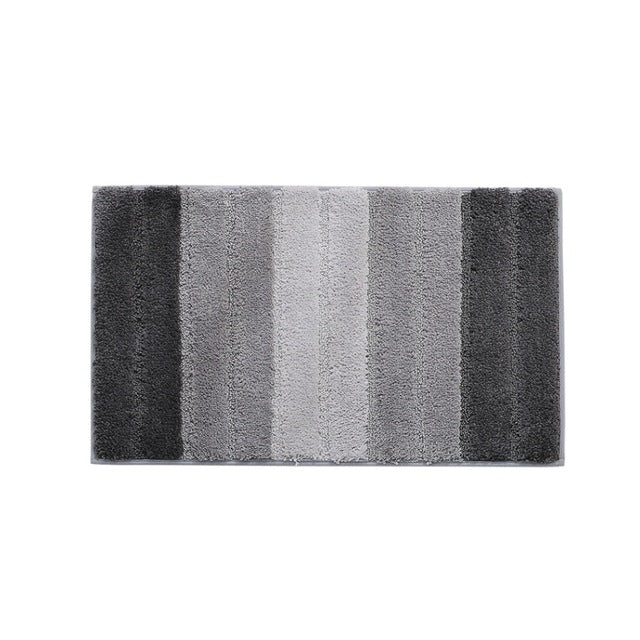 Stripe Indoor Anti-slip Bathroom Kitchen Floor Mat Microfiber Rug Carpet, 51x81.5cm