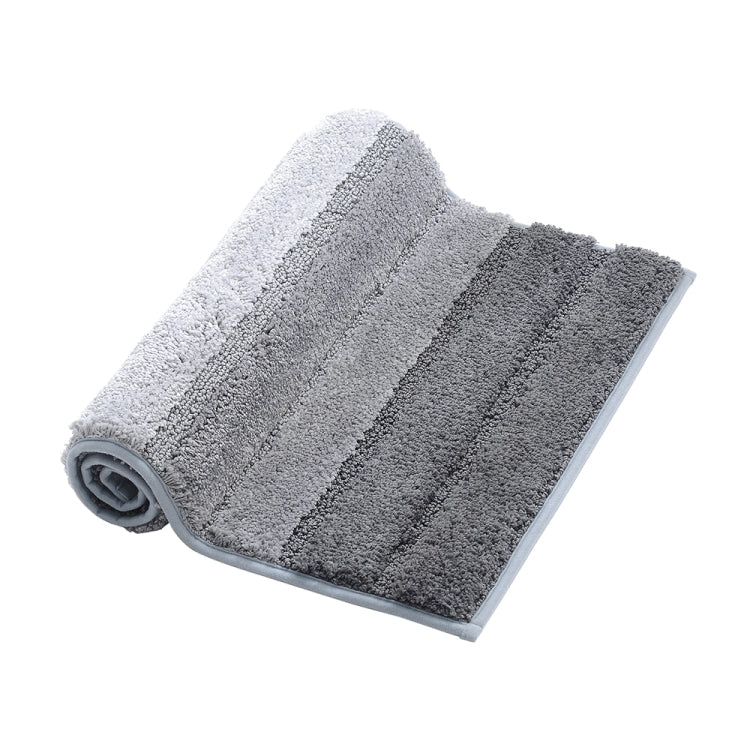 Stripe Indoor Anti-slip Bathroom Kitchen Floor Mat Microfiber Rug Carpet, 51x81.5cm