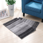 Stripe Indoor Anti-slip Bathroom Kitchen Floor Mat Microfiber Rug Carpet, 51x81.5cm