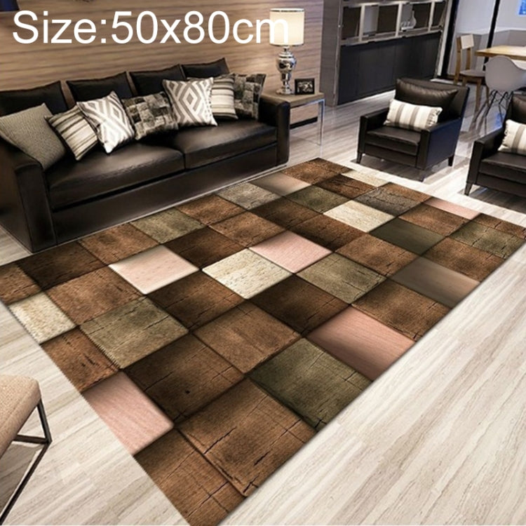 Simple Modern Abstract Lattice Carpets Living Room Bedroom Floor Mat, 50x80cm, 80x120cm