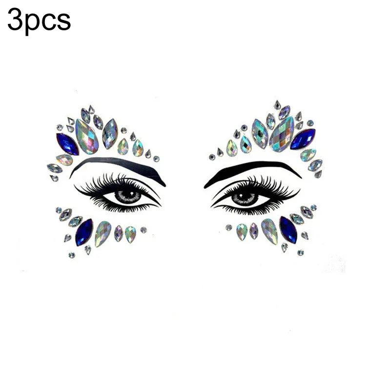 3 PCS  Forehead Green Masquerade Makeup Acrylic Face Sticker, YT-01, YT-01-1, YT-01-2, YT-01-3, YT-01-4, YT-01-5, YT-01-6, YT-02, YT-03, YT-04, YT-05, YT-07, YT-08, YT-10, YT-11, YT-12, YT-13, YT-14, YT-15, YT-16, YT-17, YT-18, YT-19, YT-20, YT-21, YT-...