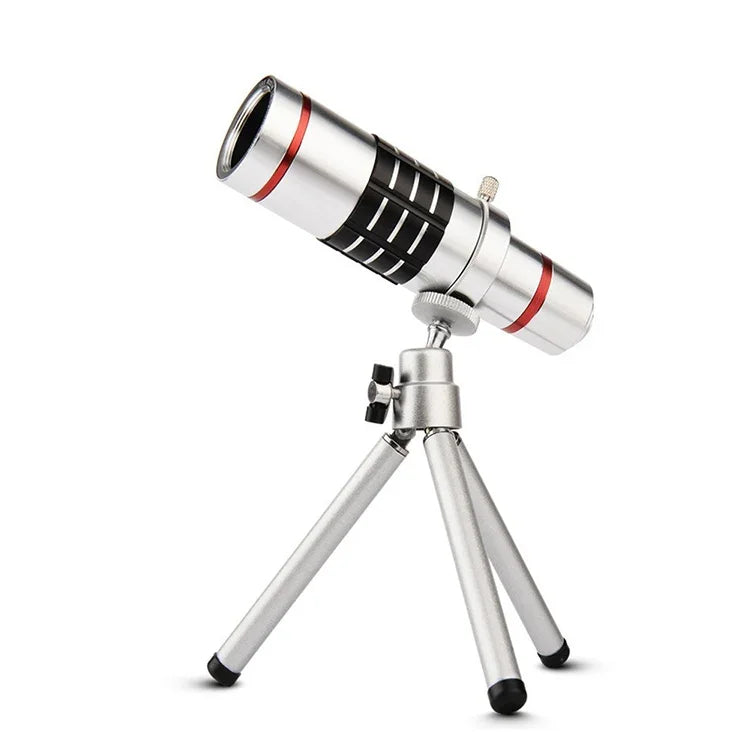 Bolanke Outdoor Telescope Mobile Phone Accessories Shooting Telephoto Lens with Universal Metal Clip, 12X, 18X