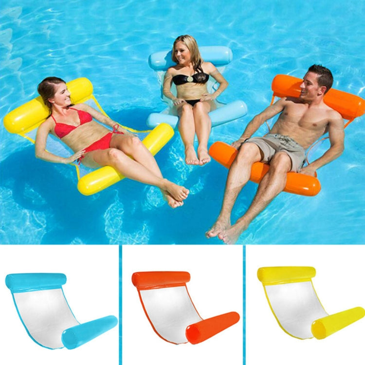 Foldable Double-purpose Backrest Float Hammock with Net, Size:120 x 75cm(Cherry Blossoms Pink), Size:120 x 75cm(Yellow), Size:120 x 75cm(Sky Blue), Size:120 x 75cm(Orange)