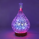 STB-XB10 3D Fireworks 7 Colors LED Night Light Air Humidifier Aroma Essential Oil Diffuser Mist Maker, US Plug, EU Plug, UK Plug, AU Plug
