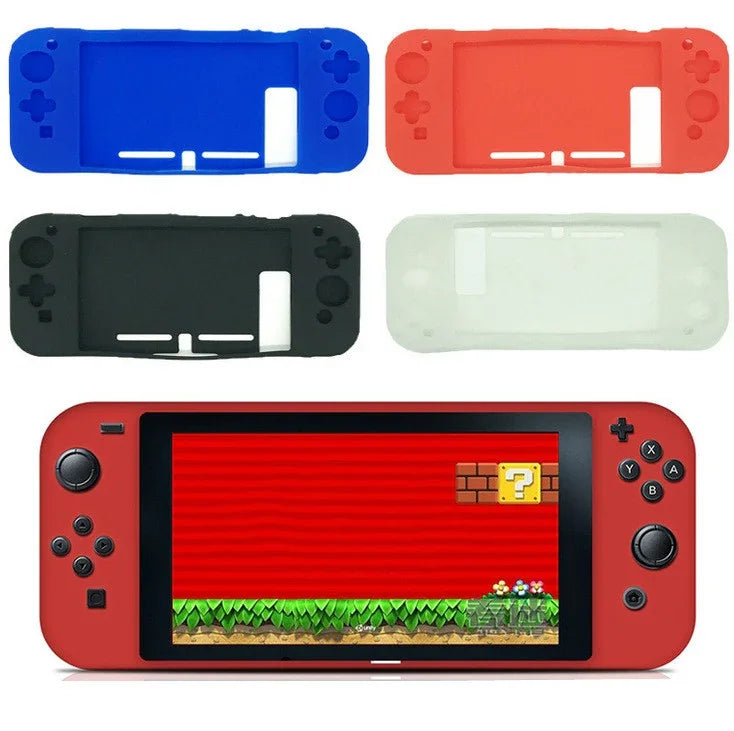 Silicone Protection Case All-inclusive Rubber Cover for Switch Game Console(White)