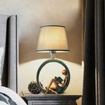 Modern Bedside Reading Statue Base Lamp Home Decoration, Button Switch 3W Yellow Light Bulb, Dimming Switch 3W Yellow Light Bulb, Remote Control Switch Dimming Bulb