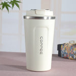 Smart Version Double Stainless steel 304 Coffee Mug Car Thermos Mug Travel Thermo Cup, 380ml White, 380ml Black, 380ml Green, 380ml Blue, 380ml Pink, 510ml White, 510ml Green, 510ml Blue, 510ml Pink, 510ml Black