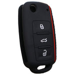Do not Touch My Key Style Silicone Car Key Cover for Volkswagen Jetta Polo Passat Skoda Tiguan Golf, For Volkswagen Jetta Polo Passat Skoda Tiguan Golf